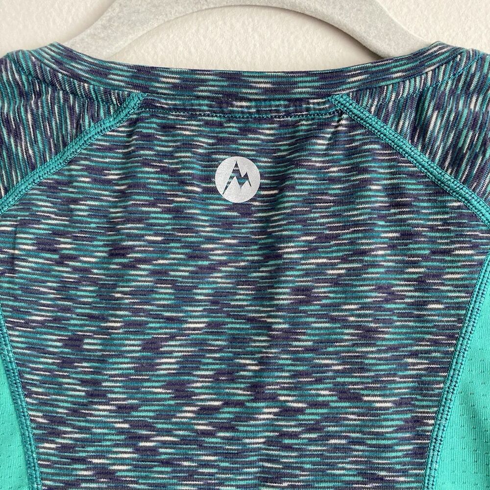Marmot Womens Mirage Tee Activewear V-Neck T-Shirt Size XS Moss Green/Teal - Picture 7 of 11